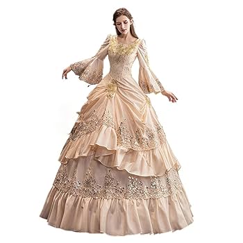 フラメンコ衣装 ロングワンピース ティアード ロングドレス オーダーメイド Amazon.co.jp: GRATTY 【フリーサイズ】貴族 衣装 ロング ドレス